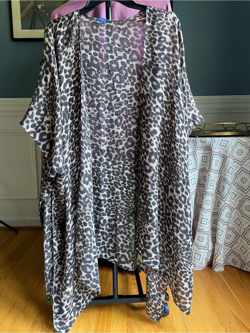Apt. 9 Leopard Print Kimono in Brown & Black One Size